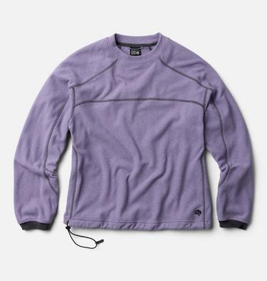 Women's Microchill Pullover Crew, Color: Violet Stone Heather, image 6
