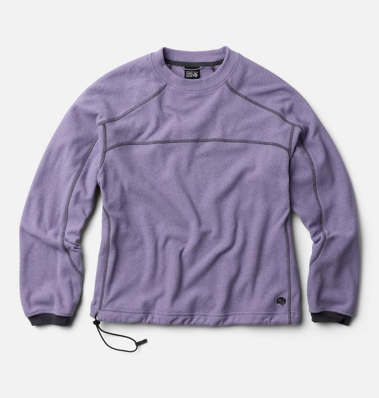 Women's Microchill Pullover Crew, Color: Violet Stone Heather, image 2