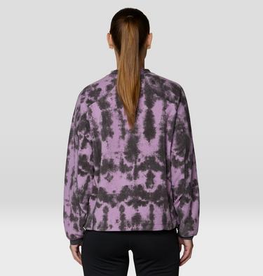 Women's Microchill Pullover Crew, Color: Violet Stone Shadowdye Print, image 14