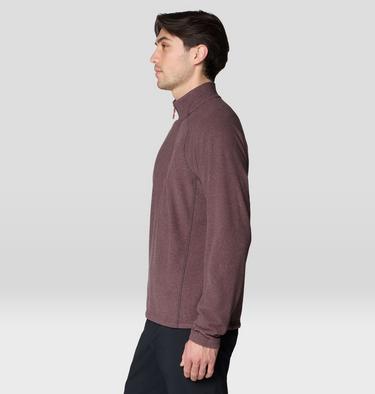 Men's Microchill Quarter Zip, Color: Mars Red Heather, image 3