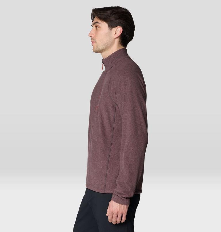Men's Microchill Quarter Zip, Color: Mars Red Heather, image 3