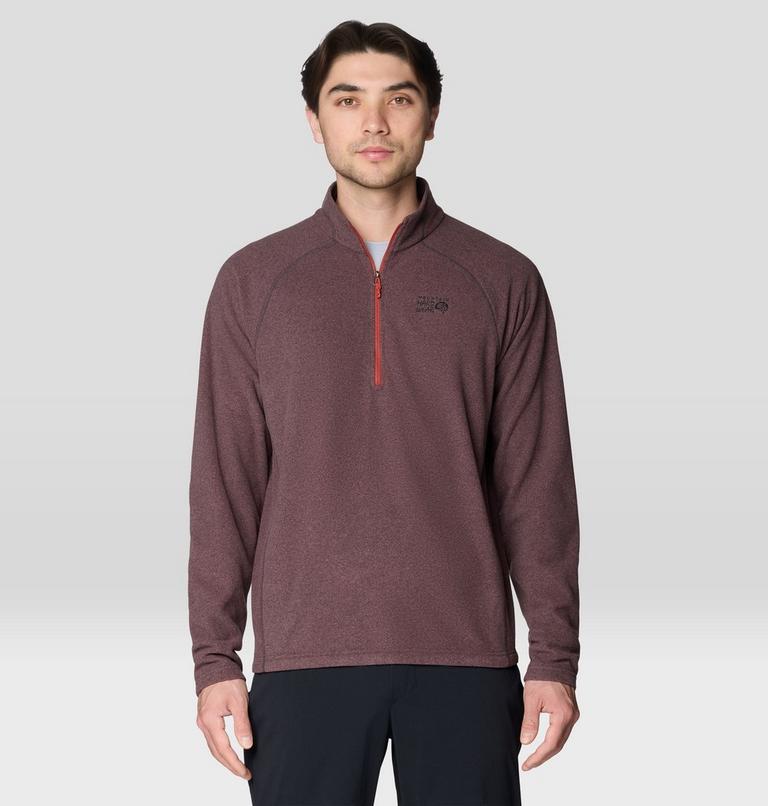 Men's Microchill Quarter Zip, Color: Mars Red Heather, image 4