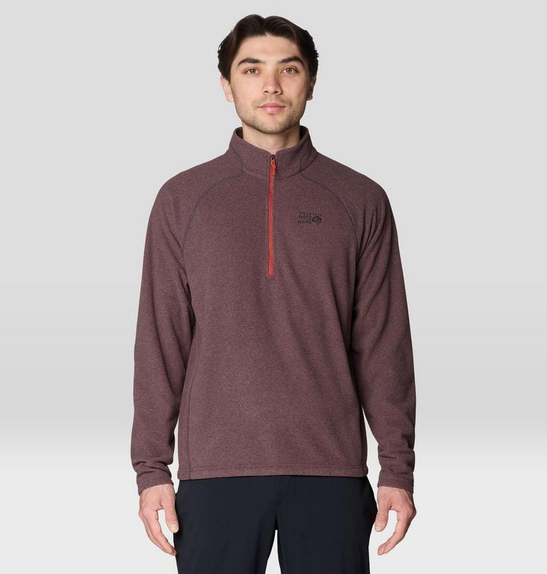 Men's Microchill Quarter Zip, Color: Mars Red Heather, image 1