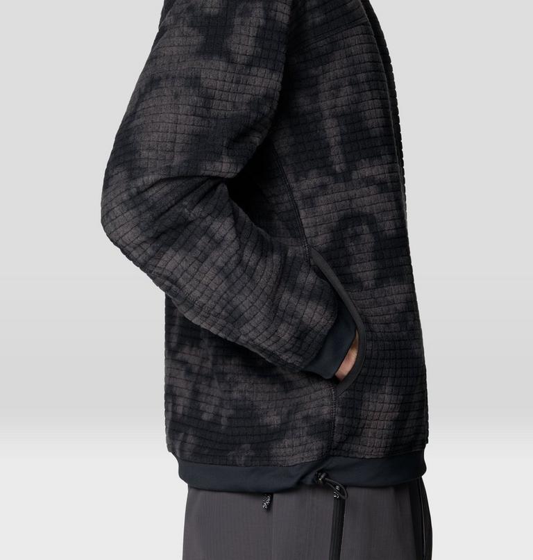 Men's Summit Grid Big Grid Pullover Crew, Color: Black Shadowdye Print, image 6