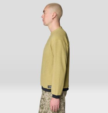 Men's Summit Grid Big Grid Pullover Crew, Color: Forest Moss, image 15