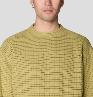 Men's Summit Grid Big Grid Pullover Crew, Color: Forest Moss, image 16