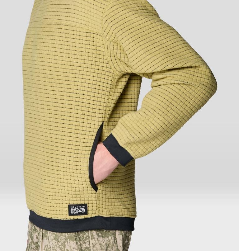 Men's Summit Grid Big Grid Pullover Crew, Color: Forest Moss, image 5