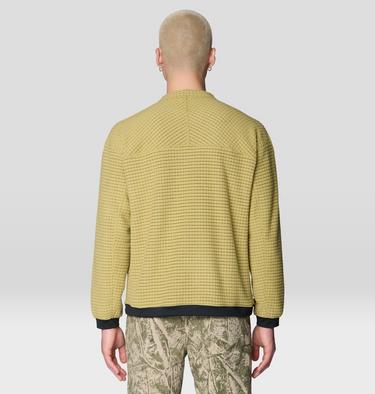 Men's Summit Grid Big Grid Pullover Crew, Color: Forest Moss, image 14