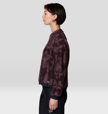 Women's Summit Grid Big Grid Crew, Color: Deep Mulberry Shadowdye Print, image 15