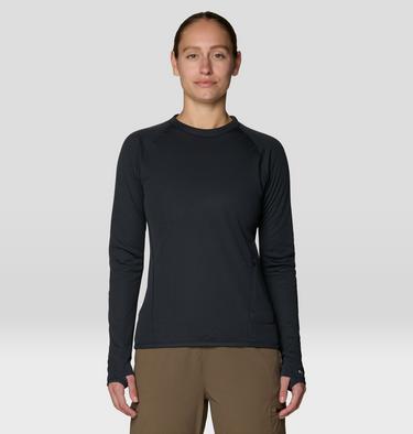 Women's AirMesh Long Sleeve Crew, Color: Dark Storm, image 9