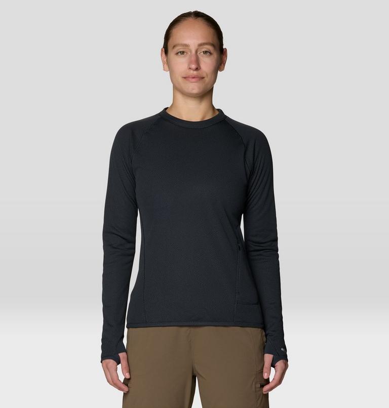Women's AirMesh Long Sleeve Crew, Color: Dark Storm, image 1
