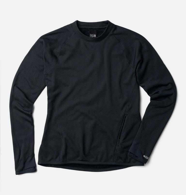 Women's AirMesh Long Sleeve Crew, Color: Dark Storm, image 2