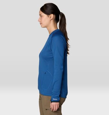 Women's AirMesh Long Sleeve Crew, Color: Berry Blue, image 8