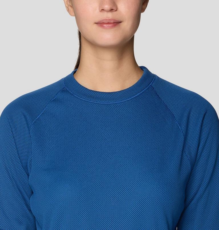 Women's AirMesh Long Sleeve Crew, Color: Berry Blue, image 5
