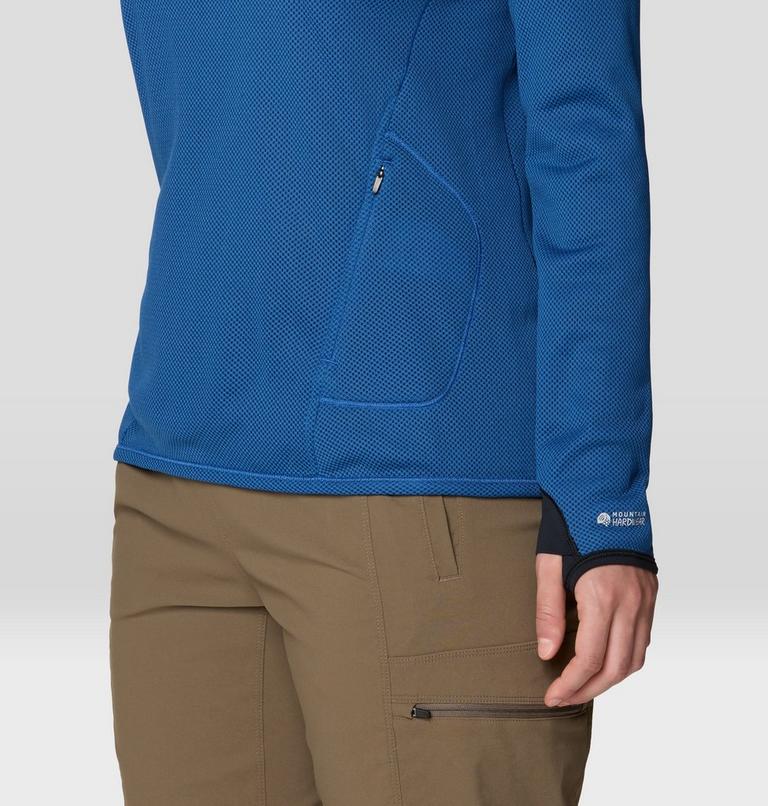 Women's AirMesh Long Sleeve Crew, Color: Berry Blue, image 6