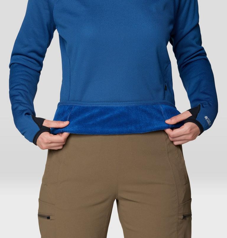 Women's AirMesh Long Sleeve Crew, Color: Berry Blue, image 7