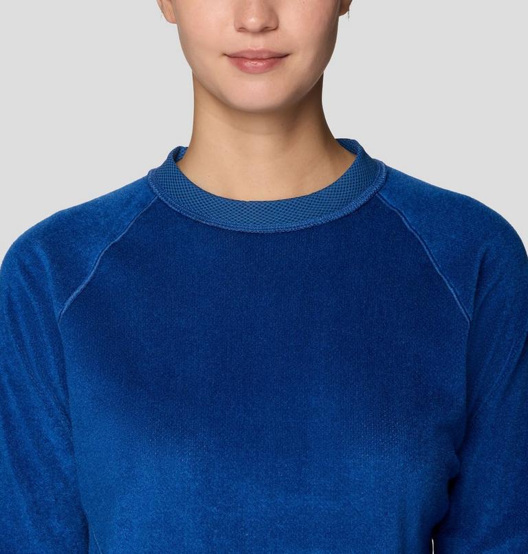 Women's AirMesh Long Sleeve Crew, Color: Berry Blue, image 9