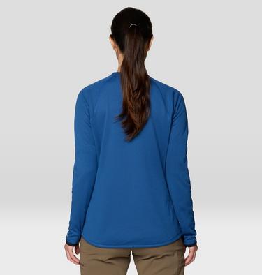 Women's AirMesh Long Sleeve Crew, Color: Berry Blue, image 7