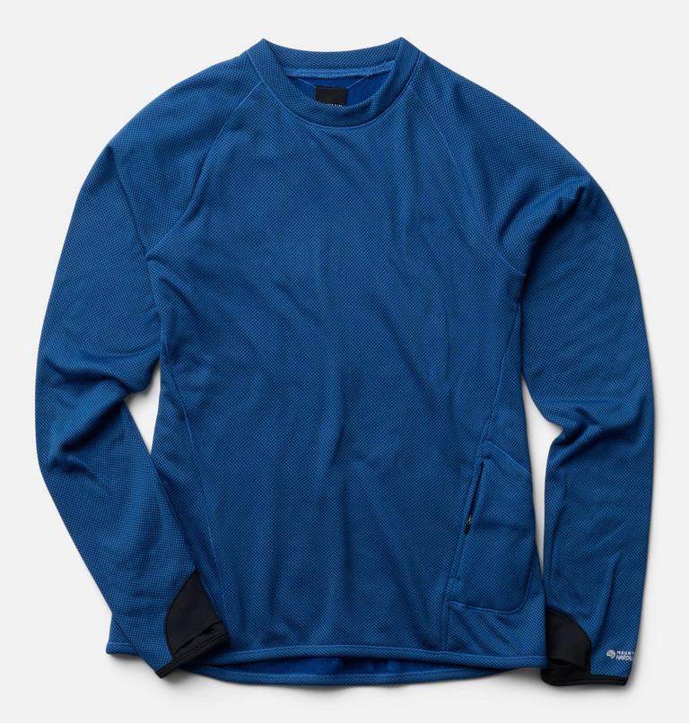 Women's AirMesh Long Sleeve Crew, Color: Berry Blue, image 2
