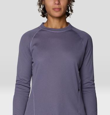 Women's AirMesh Long Sleeve Crew, Color: Violet Stone, image 4