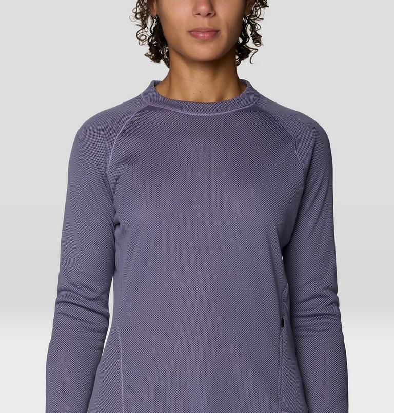 Women's AirMesh Long Sleeve Crew, Color: Violet Stone, image 4