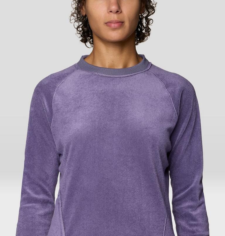 Women's AirMesh Long Sleeve Crew, Color: Violet Stone, image 7