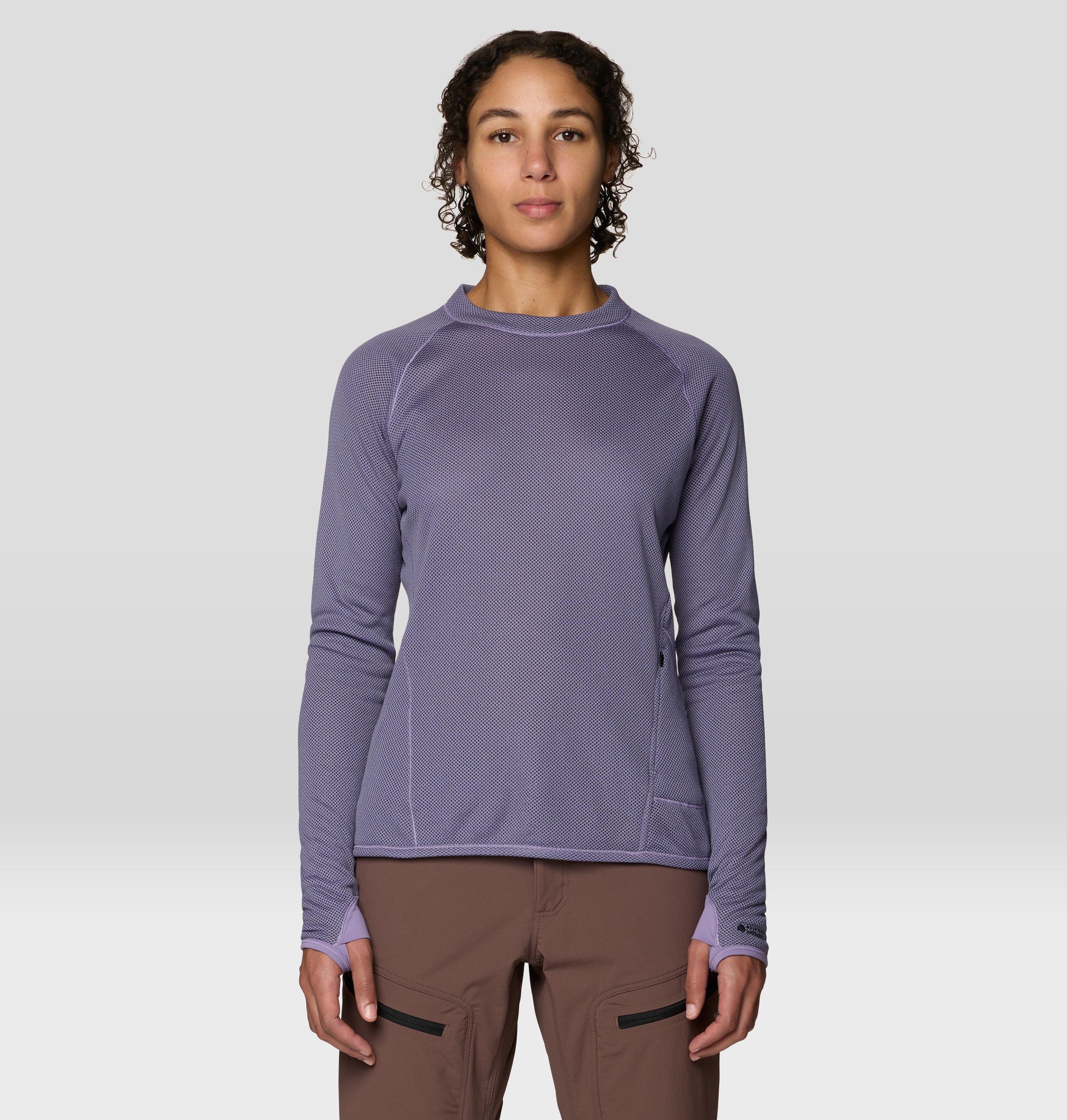 Mountain Hardwear Women's AirMesh Long Sleeve Crew - M - Purple