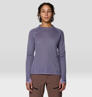 Women's AirMesh Long Sleeve Crew, Color: Violet Stone, image 1