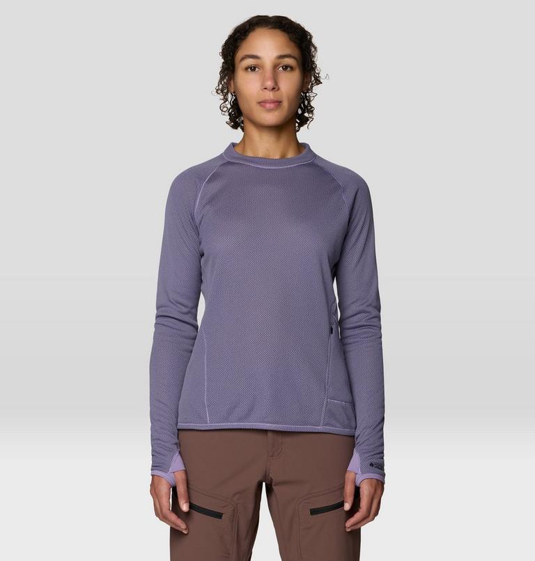 Women's AirMesh Long Sleeve Crew, Color: Violet Stone, image 1