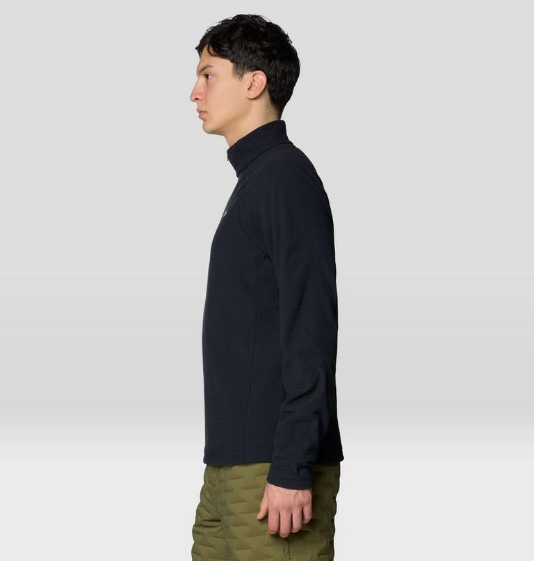 Men's Summit Grid Half Zip, Color: Black, image 3