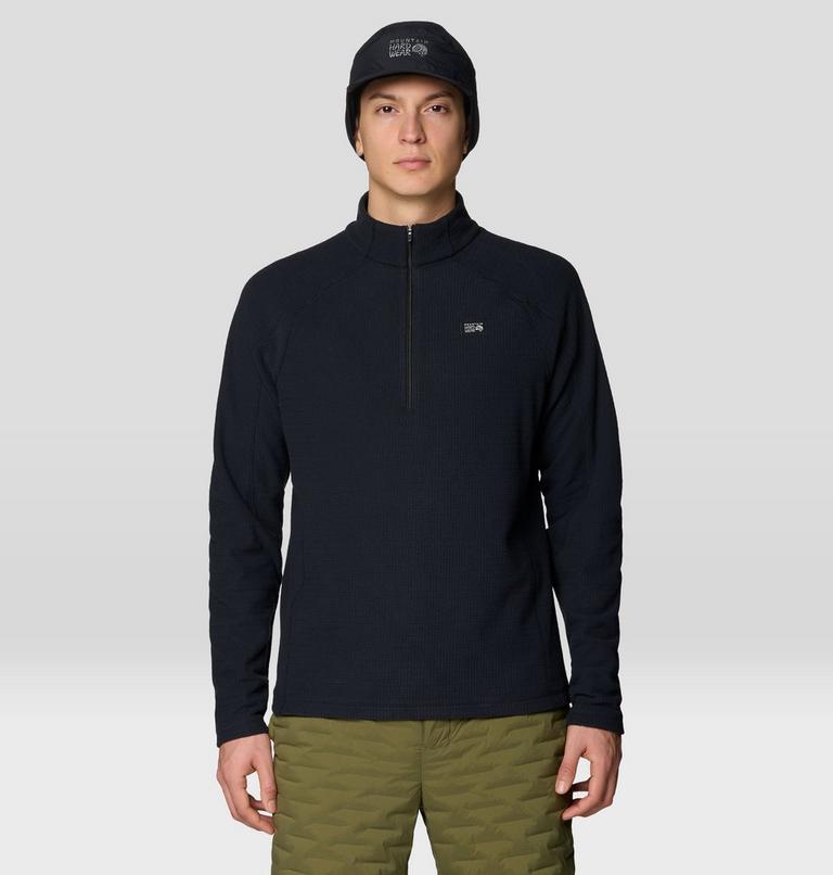 Men's Summit Grid Half Zip, Color: Black, image 1