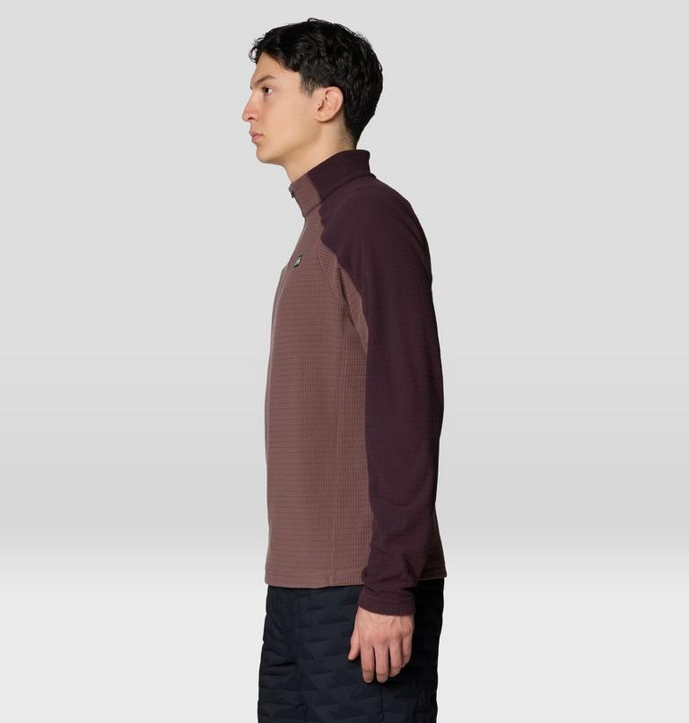 Men's Summit Grid Half Zip, Color: Carob, image 3