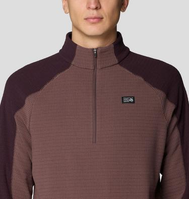 Men's Summit Grid Half Zip, Color: Carob, image 16
