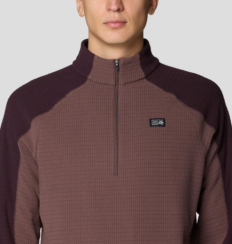 Men's Summit Grid Half Zip, Color: Carob, image 4