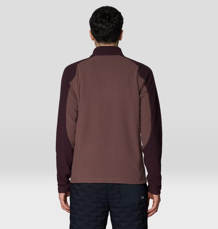 Men's Summit Grid Half Zip, Color: Carob, image 2