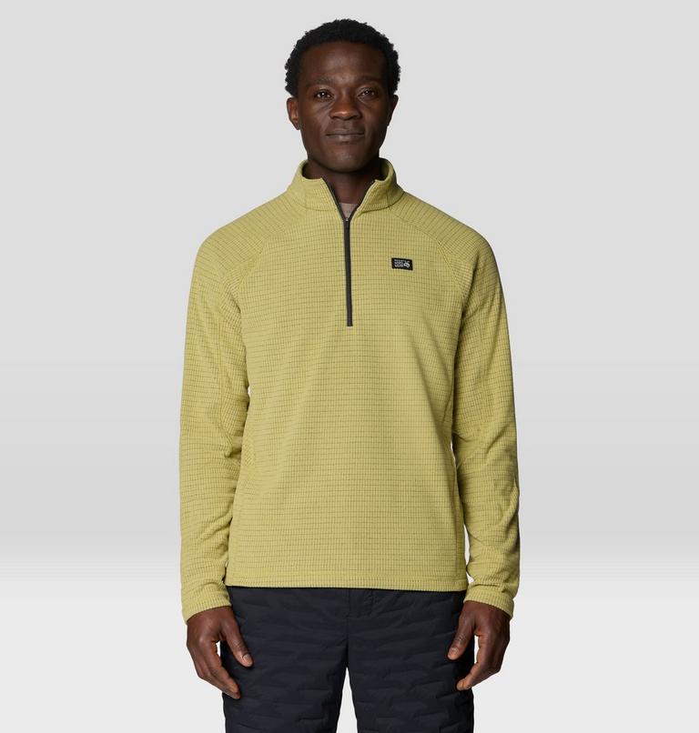 Men's Summit Grid Half Zip, Color: Forest Moss, image 4