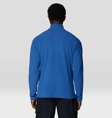Men's Summit Grid Half Zip, Color: Berry Blue, image 2