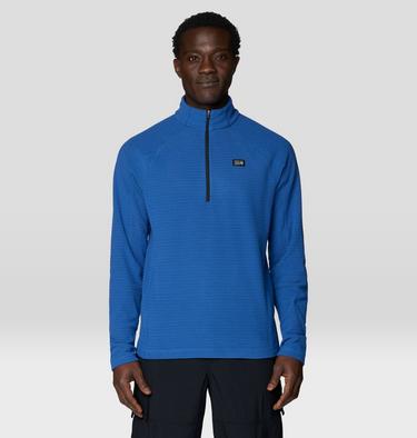 Men's Summit Grid Half Zip, Color: Berry Blue, image 1