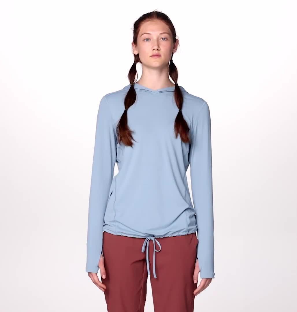 Women's Crater Lake Long Sleeve Hoody, Color: Element