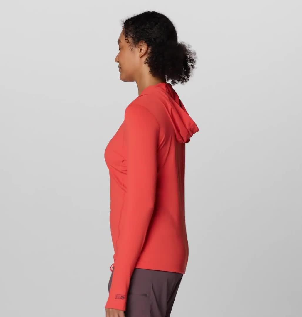 Women's Crater Lake Long Sleeve Hoody, Color: Aspect