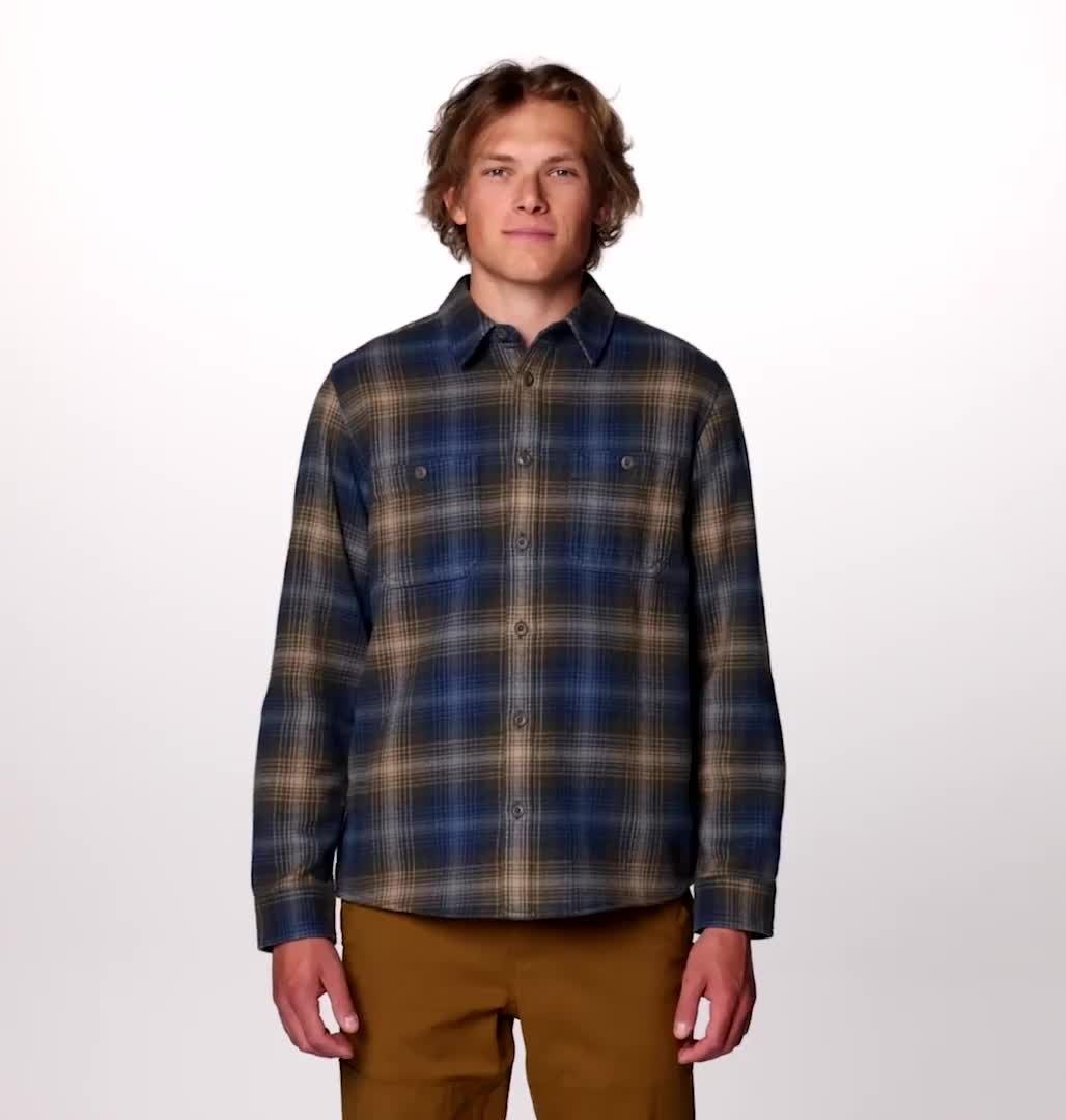 Men's Plusher Long Sleeve Shirt, Color: Ridgeline Ombre Buffalo Check Print