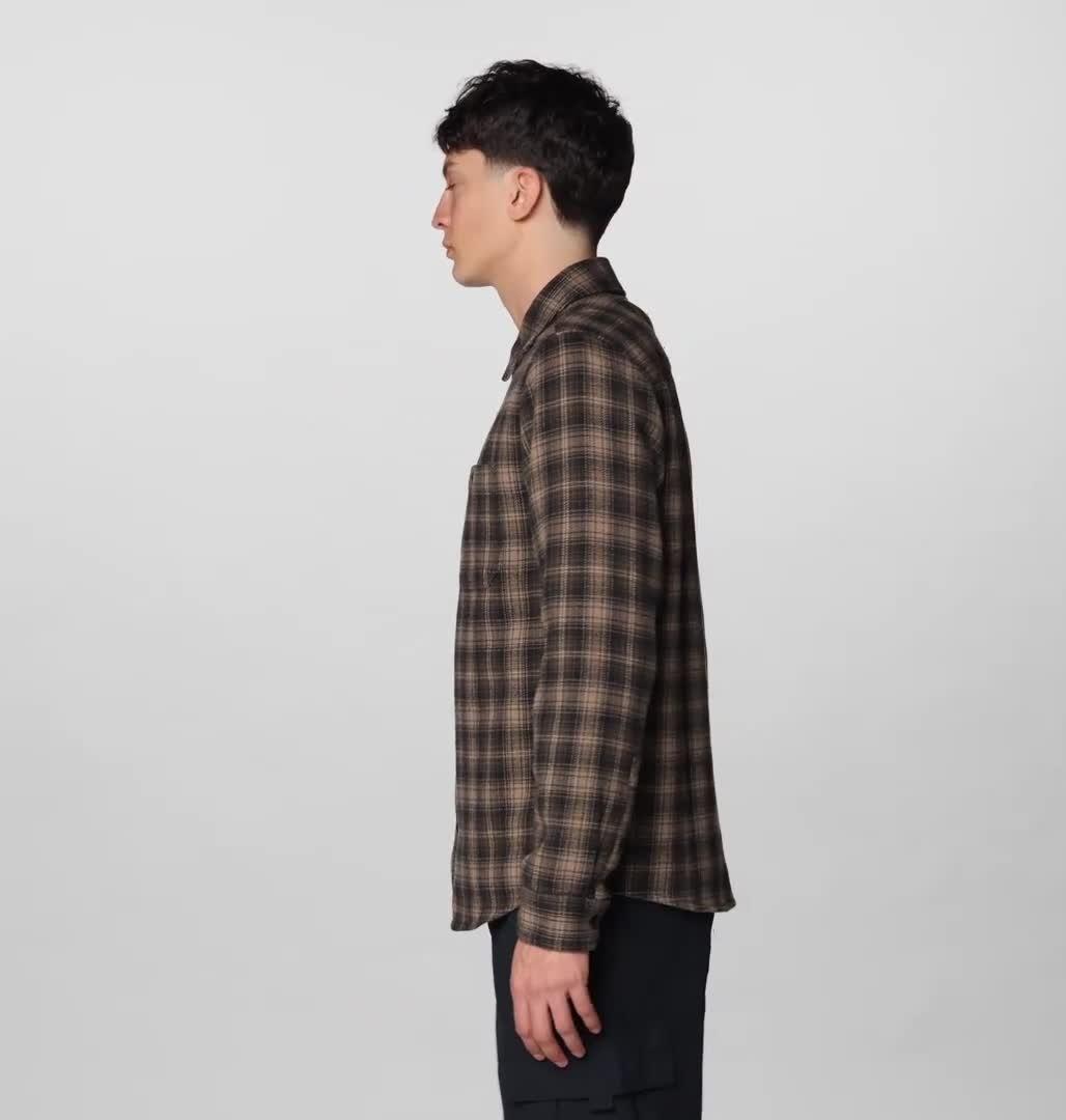 Men's Plusher Long Sleeve Shirt, Color: Tierra Harbour Plaid