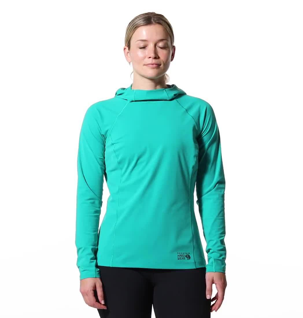 Chandail à capuchon Mountain Stretch Femme, Color: Synth Green