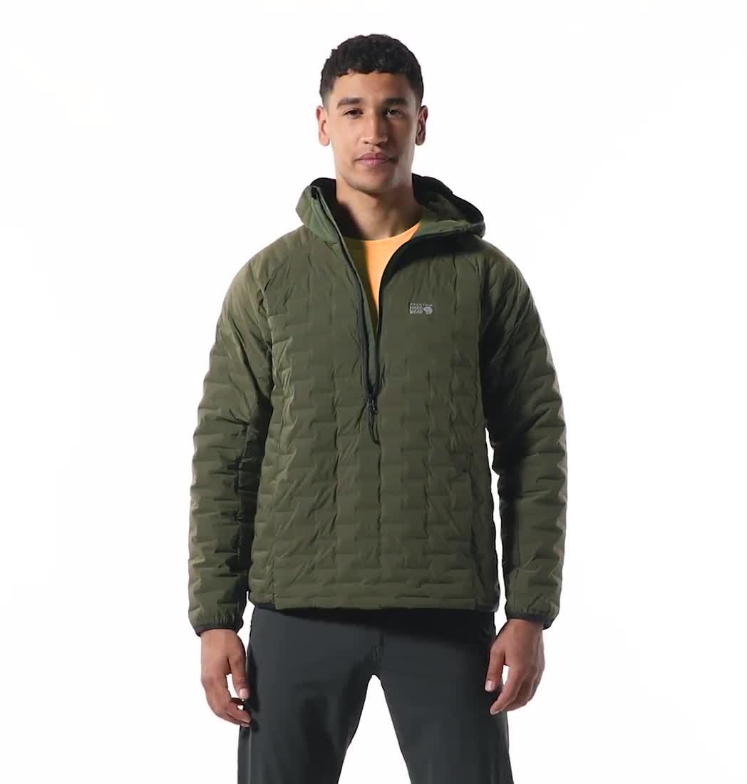 Men's Stretchdown Light Pullover, Color: Surplus Green