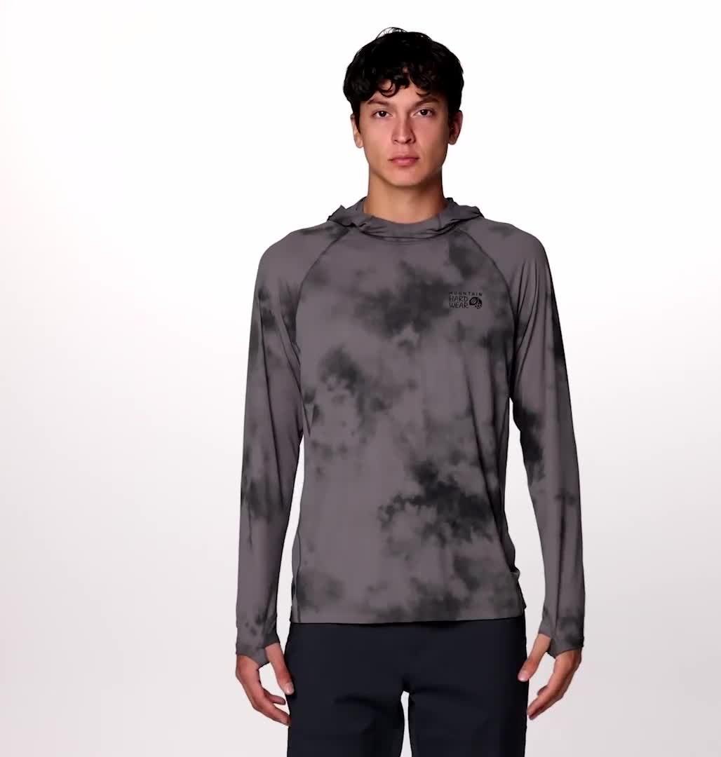 Men's Crater Lake Hoody, Color: Sediment Clouds Dye Print