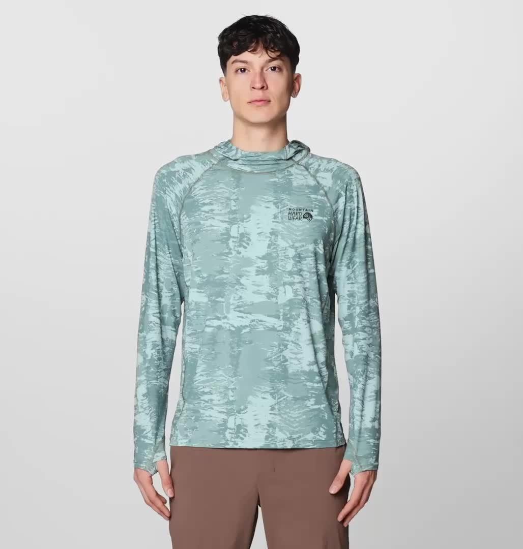 Men's Crater Lake Hoody, Color: Blue Sage Inked Dyed Print