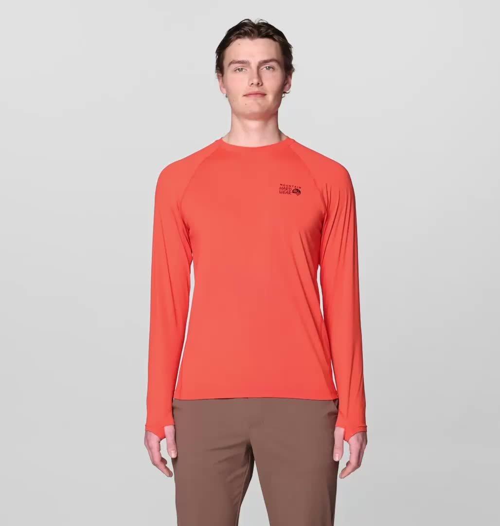 Men's Crater Lake Long Sleeve Crew, Color: Aspect