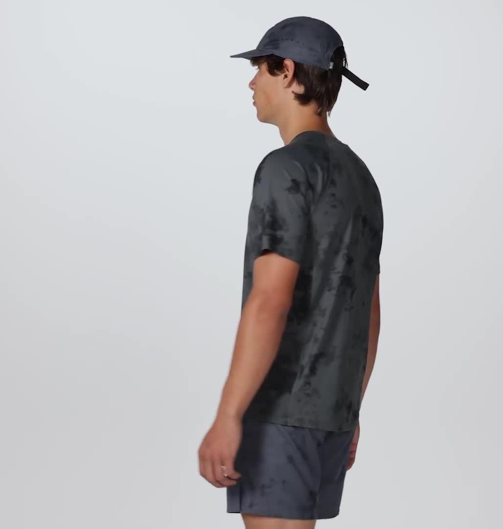 Men's Crater Lake Short Sleeve, Color: Volcanic Nebula Print