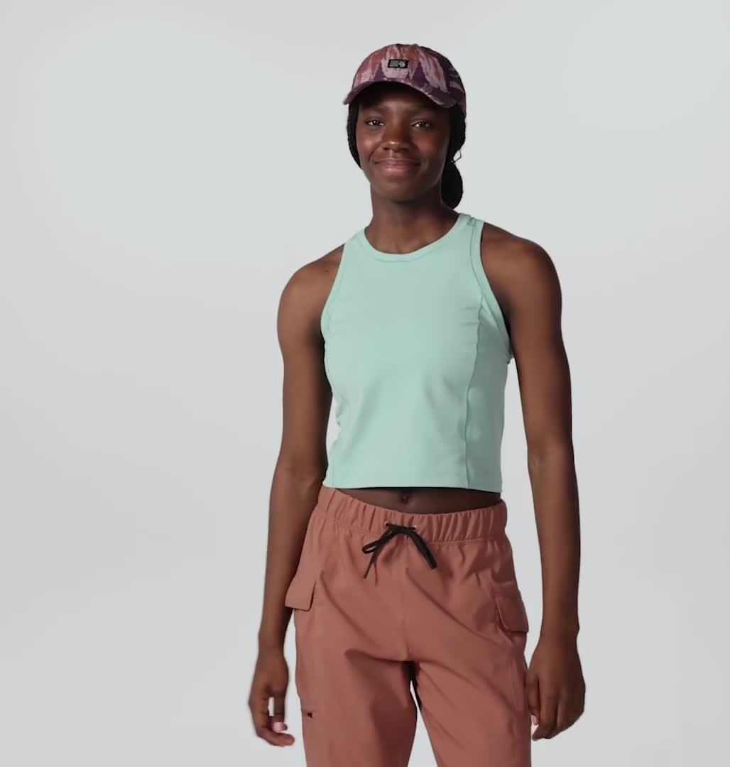 Women's Mountain Stretch Tanklette, Color: Mineral Spring