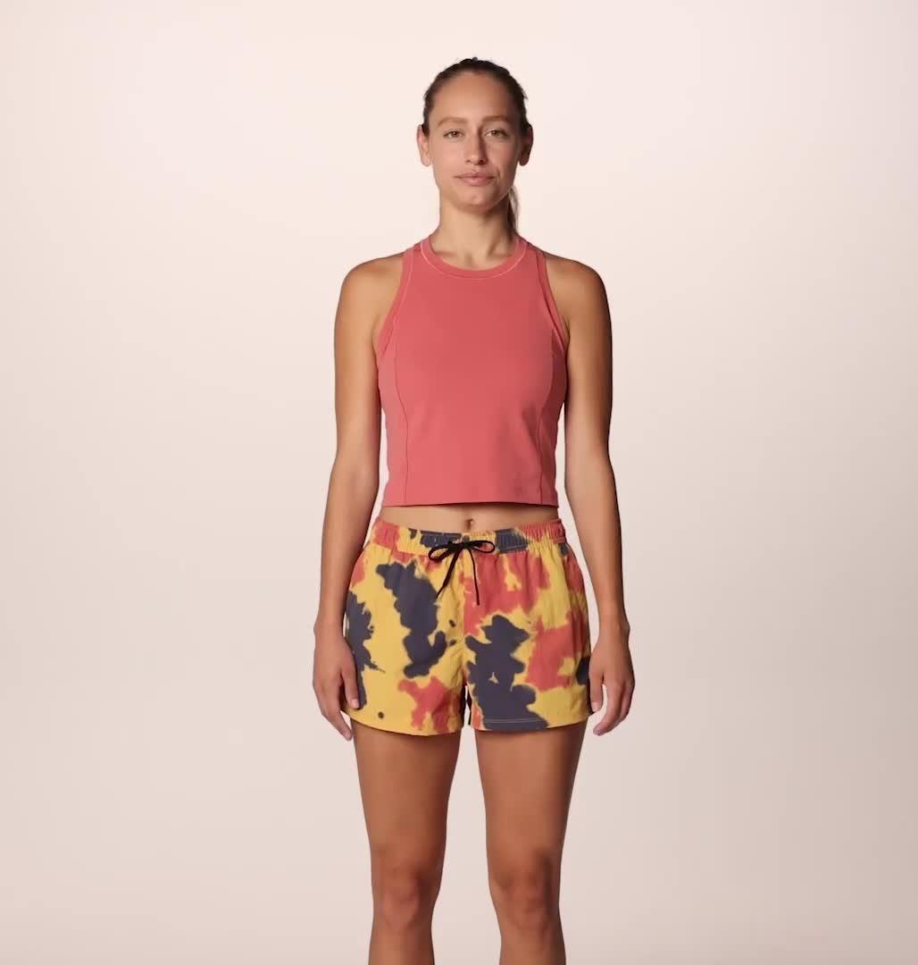 Women's Mountain Stretch Tanklette, Color: Fleurs
